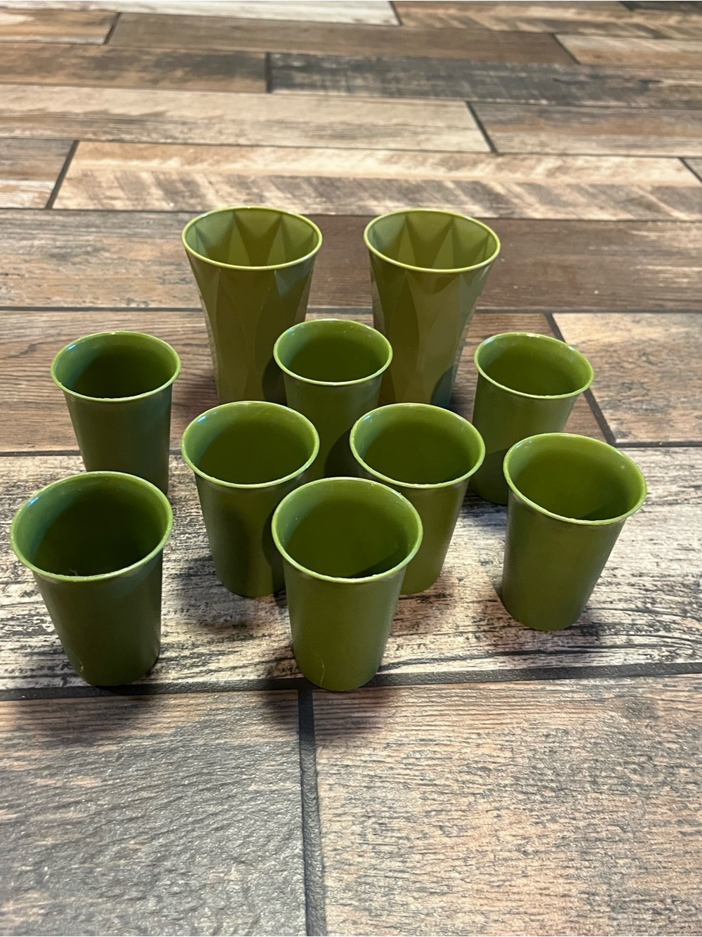 Green Melamine child Glass Set - 10-Piece